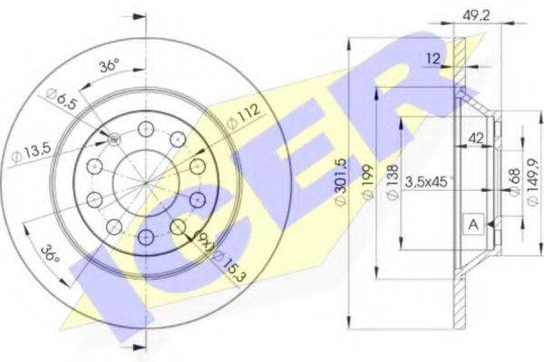 гальмівний диск ICER 78BD5313-2