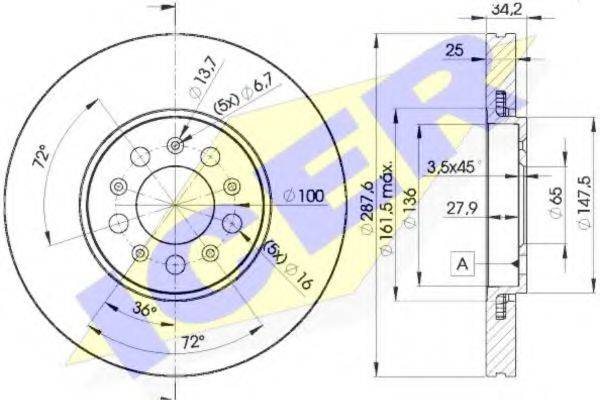 гальмівний диск ICER 78BD5604-2