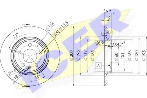 гальмівний диск ICER 78BD6075-2