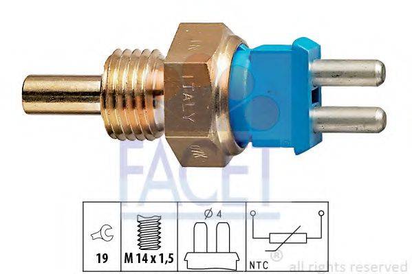 Датчик, температура охолоджуючої рідини FACET 7.3139