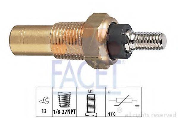 Датчик, температура охолоджуючої рідини FACET 7.3124