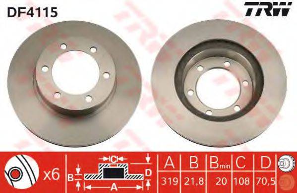 гальмівний диск TRW DF4115