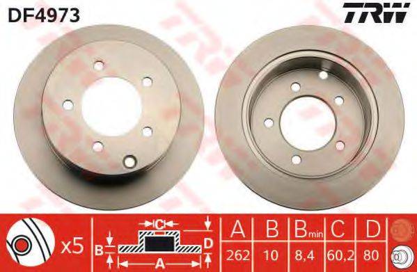 гальмівний диск TRW DF4973