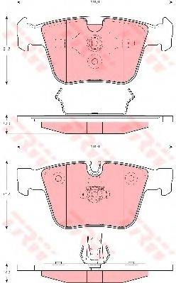 Комплект гальмівних колодок, дискове гальмо TRW GDB1675