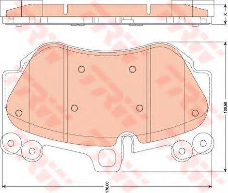 Комплект гальмівних колодок, дискове гальмо TRW GDB1764