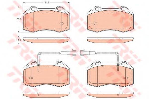 Комплект гальмівних колодок, дискове гальмо TRW GDB2045