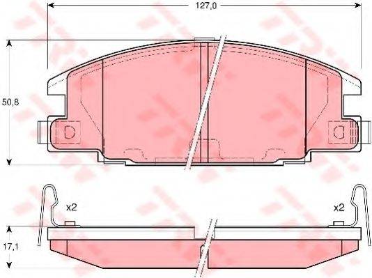 Комплект гальмівних колодок, дискове гальмо