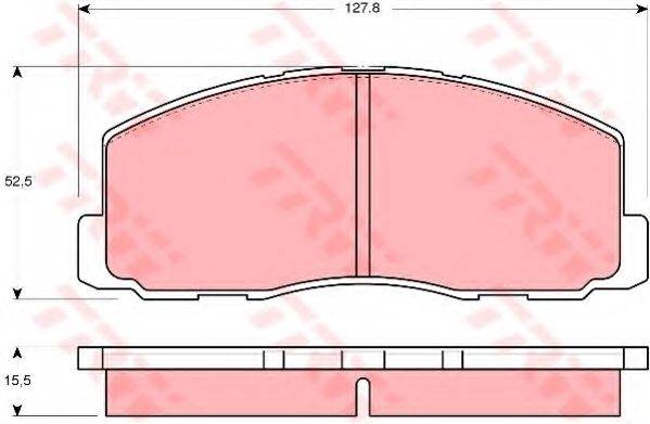 Комплект гальмівних колодок, дискове гальмо TRW GDB355