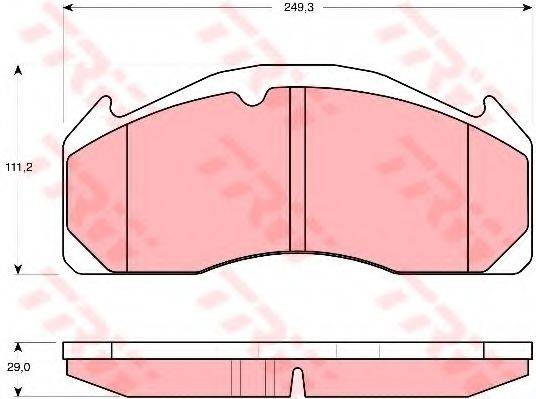 Комплект гальмівних колодок, дискове гальмо TRW GDB5085