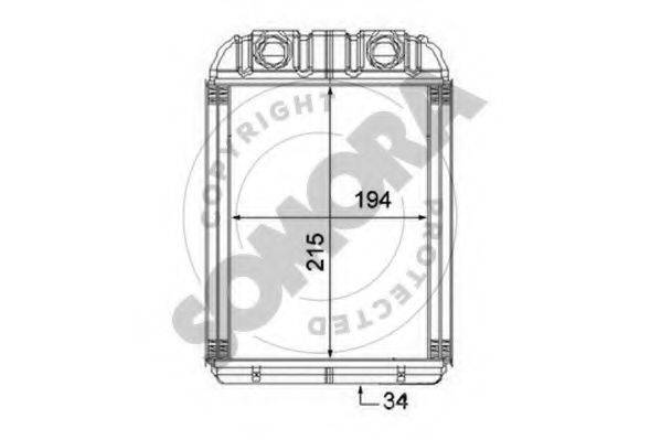 Теплообмінник, опалення салону SOMORA 358550