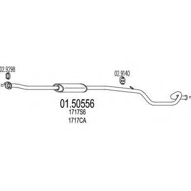 Середній глушник вихлопних газів MTS 01.50556