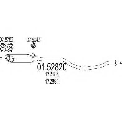 Середній глушник вихлопних газів MTS 01.52820