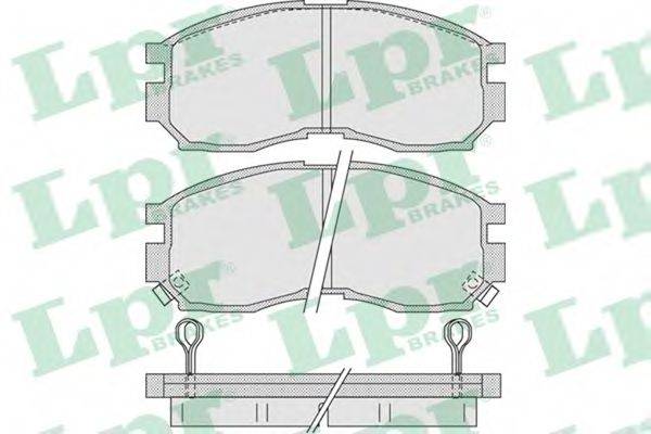 Комплект гальмівних колодок, дискове гальмо LPR 05P1012