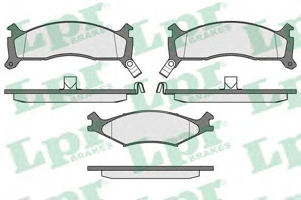 Комплект гальмівних колодок, дискове гальмо LPR 05P426