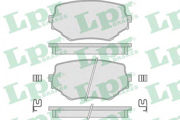 Комплект гальмівних колодок, дискове гальмо LPR 05P798