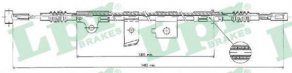 Трос, стоянкова гальмівна система LPR C0496B
