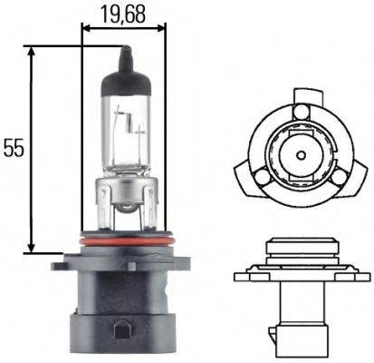 Лампа розжарювання, основна фара HELLA 8GH 005 636-201