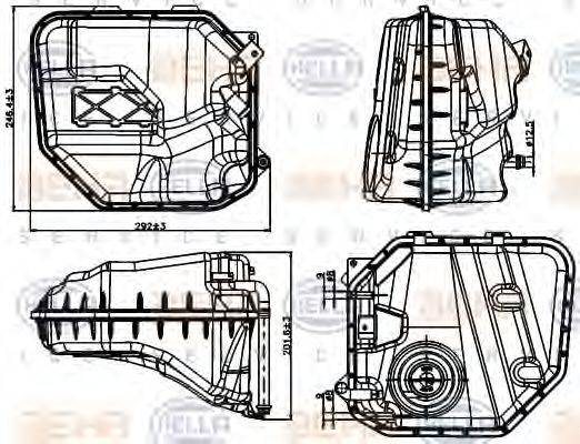 HELLA 8MA376737201 Компенсаційний бак, що охолоджує рідину