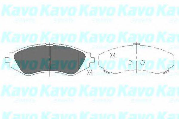 Комплект гальмівних колодок, дискове гальмо KAVO PARTS KBP-1008