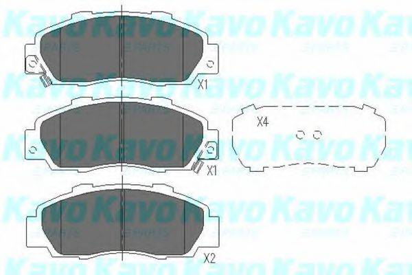 Комплект гальмівних колодок, дискове гальмо KAVO PARTS KBP-2002