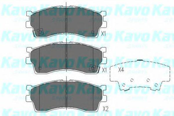 Комплект гальмівних колодок, дискове гальмо KAVO PARTS KBP-4002