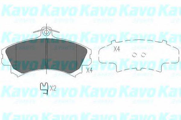 Комплект гальмівних колодок, дискове гальмо KAVO PARTS KBP-5507