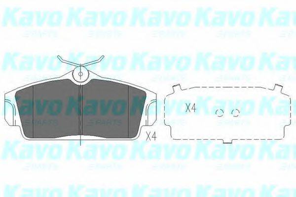 Комплект гальмівних колодок, дискове гальмо KAVO PARTS KBP-6509