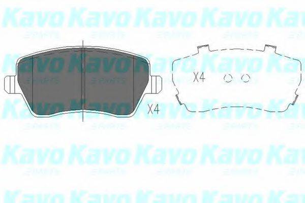 Комплект гальмівних колодок, дискове гальмо KAVO PARTS KBP-6559