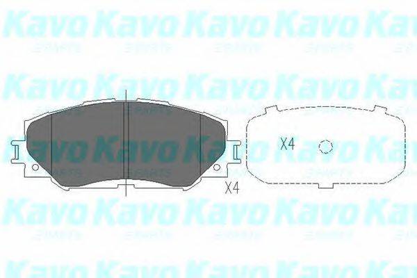 Комплект гальмівних колодок, дискове гальмо KAVO PARTS KBP-9120