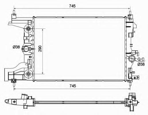 Радіатор, охолодження двигуна NRF 53122