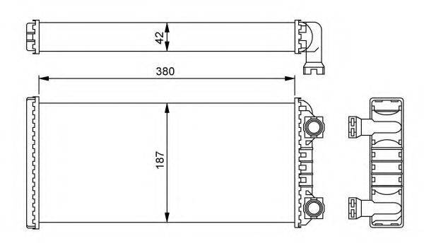 Теплообмінник, опалення салону NRF 54244