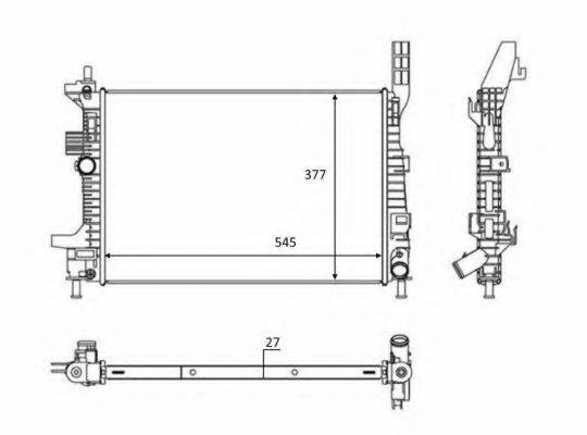 Радіатор, охолодження двигуна NRF 58284