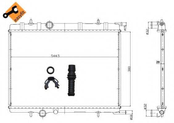 Радіатор, охолодження двигуна NRF 58308