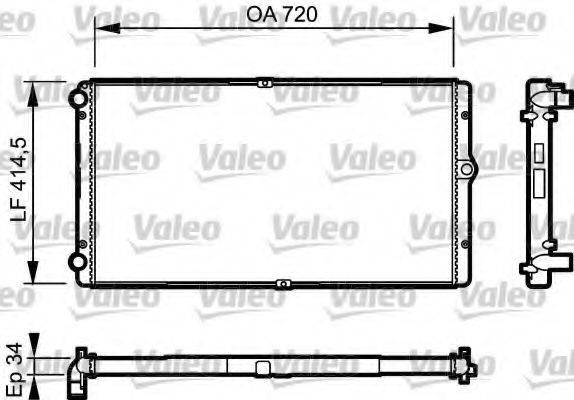 Радіатор, охолодження двигуна VALEO 732177