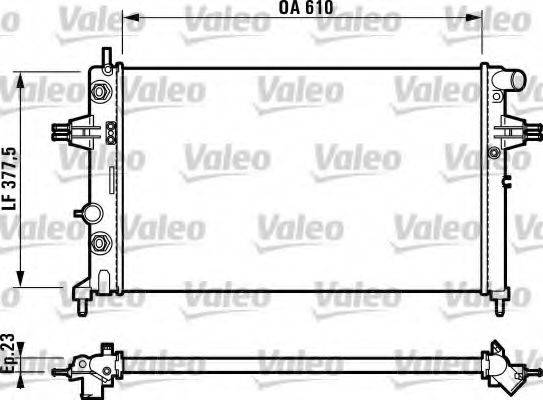 Радіатор, охолодження двигуна VALEO 732549