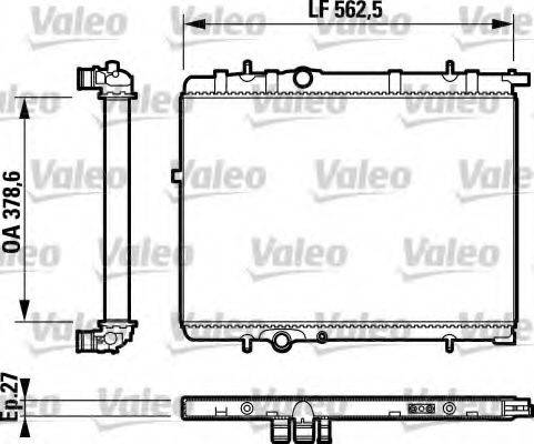 Радіатор, охолодження двигуна VALEO 732893