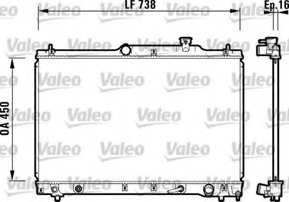 Радіатор, охолодження двигуна VALEO 734201