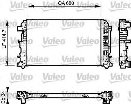 Радіатор, охолодження двигуна VALEO 735089