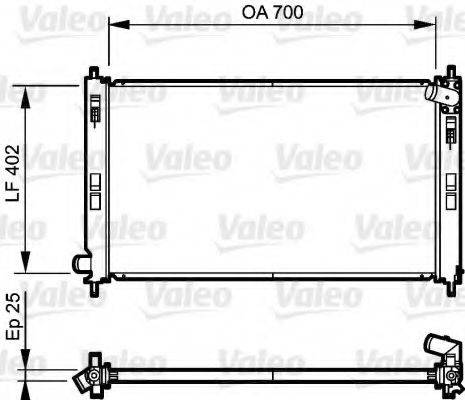 Радіатор, охолодження двигуна VALEO 735200