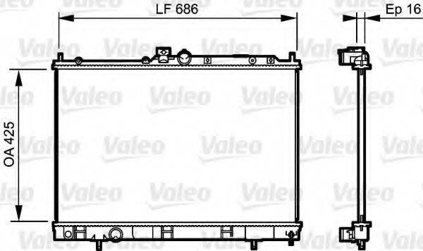 Радіатор, охолодження двигуна VALEO 735201