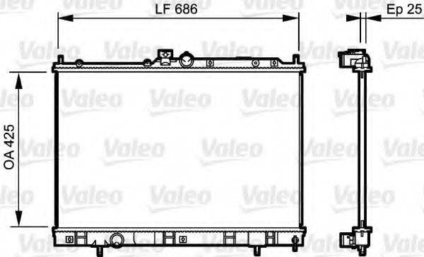 Радіатор, охолодження двигуна VALEO 735203