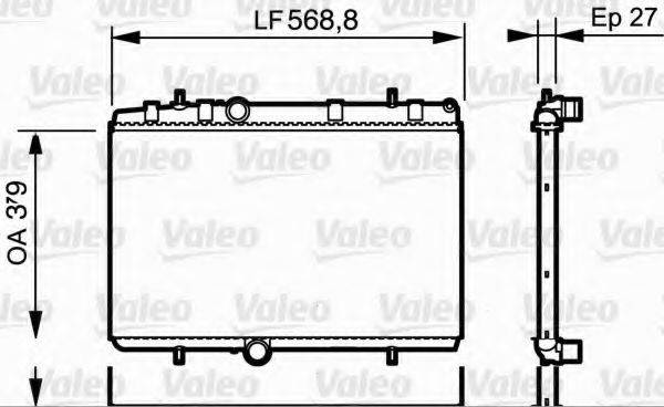 Радіатор, охолодження двигуна VALEO 734338