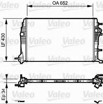 Радіатор, охолодження двигуна VALEO 735181