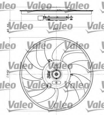 Вентилятор, охолодження двигуна VALEO 696349