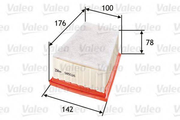 Повітряний фільтр VALEO 585026