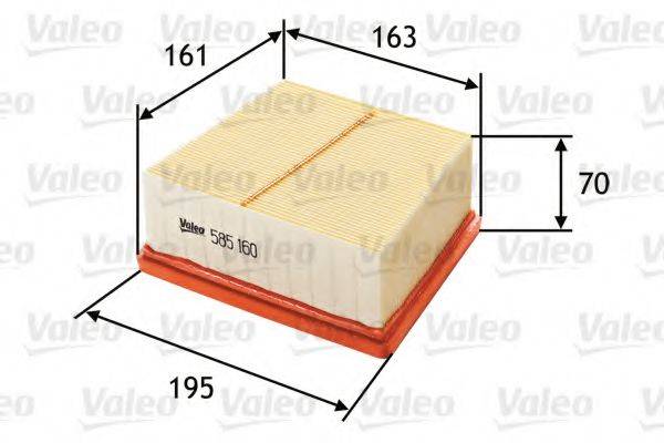 Повітряний фільтр VALEO 585160