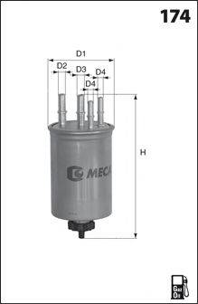 Паливний фільтр MECAFILTER ELG5331