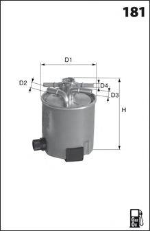 Паливний фільтр MECAFILTER ELG5404