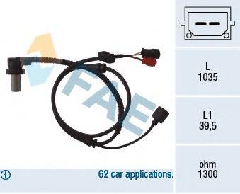 Датчик, частота обертання колеса FAE 78059