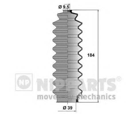 Комплект пильника, рульове управління NIPPARTS J2844001